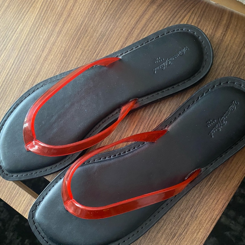 Target red jelly flip flops
